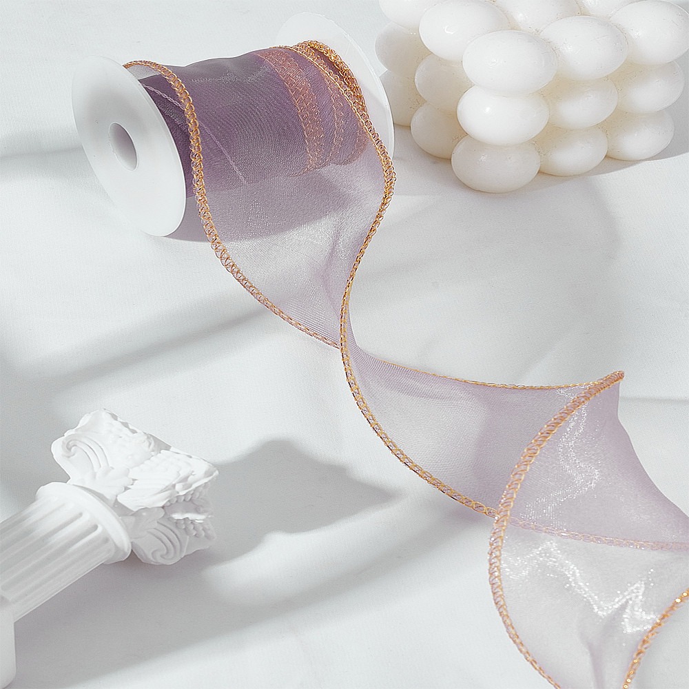 Organza Ribbon Spool - 5 ياردات من شرائط الأورجانزا البوليستر