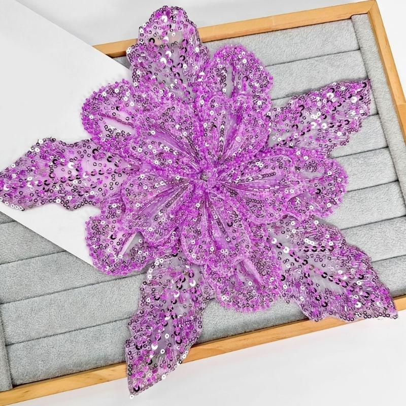 Applique Patch Flower - 39BD زخرفة زهرة مطرزة لملابس تنورة