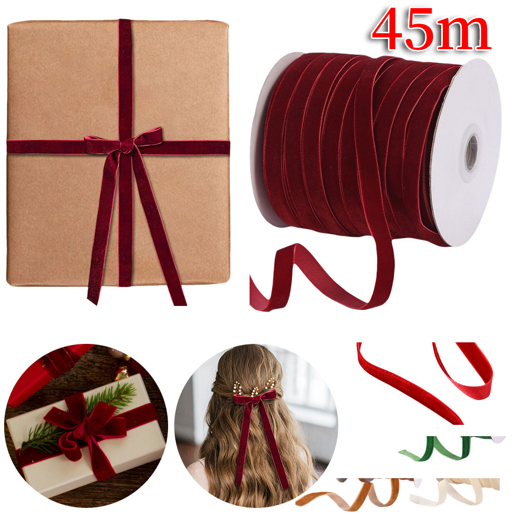 Velvet Ribbon Roll - شريط مخملي شريط زخرفي مع بكرة