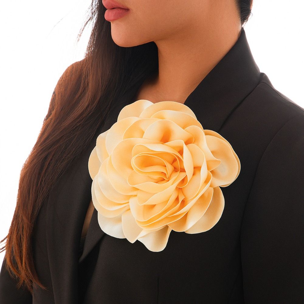 بروش زهرة قماشية كبيرة ثلاثية  - مراجعة Applique Patch Flower وسعره
