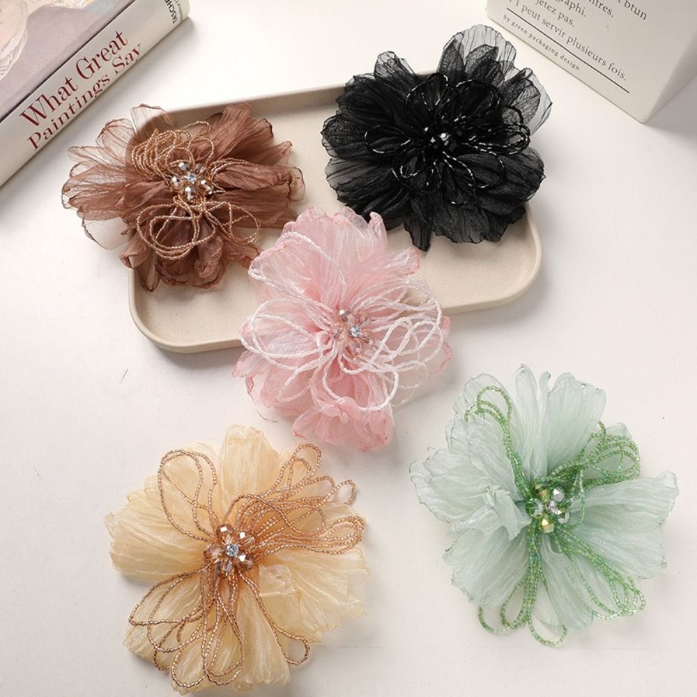 زهرة قماشية من الأورجانزا مزين - مراجعة Applique Patch Flower وسعره