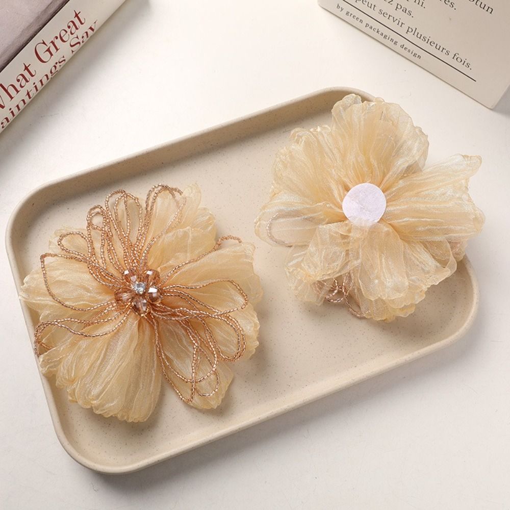 زهرة قماشية من الأورجانزا مزين - مراجعة Applique Patch Flower وسعره