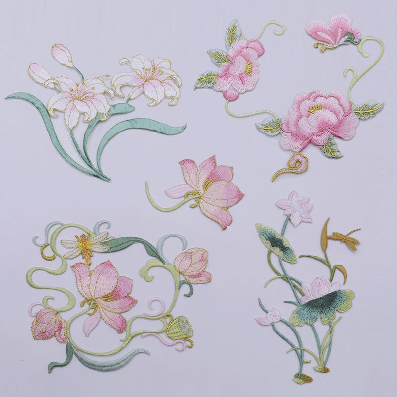 قطعة واحدة من قماش التطريز على - مراجعة Applique Patch Flower وسعره