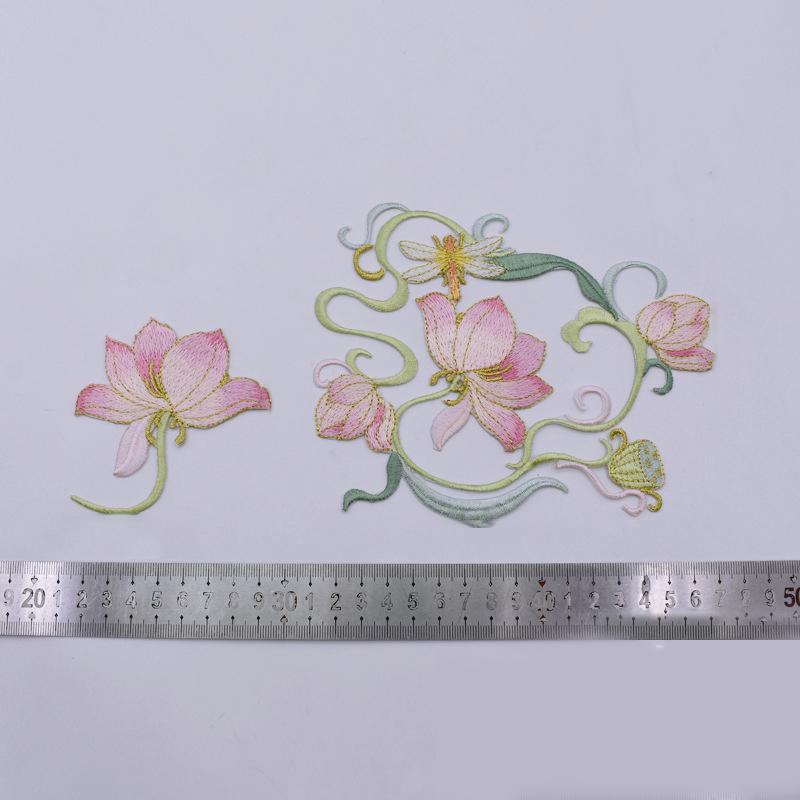 قطعة واحدة من قماش التطريز على - مراجعة Applique Patch Flower وسعره
